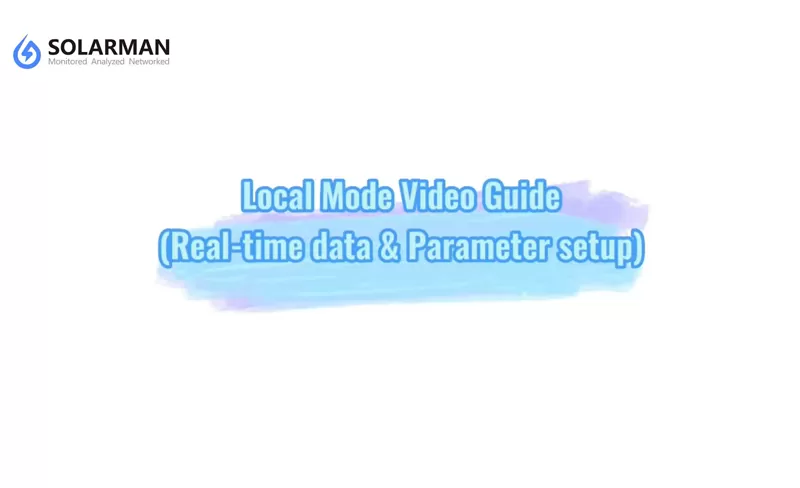 Guia de vídeo de modo local para Smart SetAPP & SOLARMAN Smart & SOLARMAN APPs de negócios