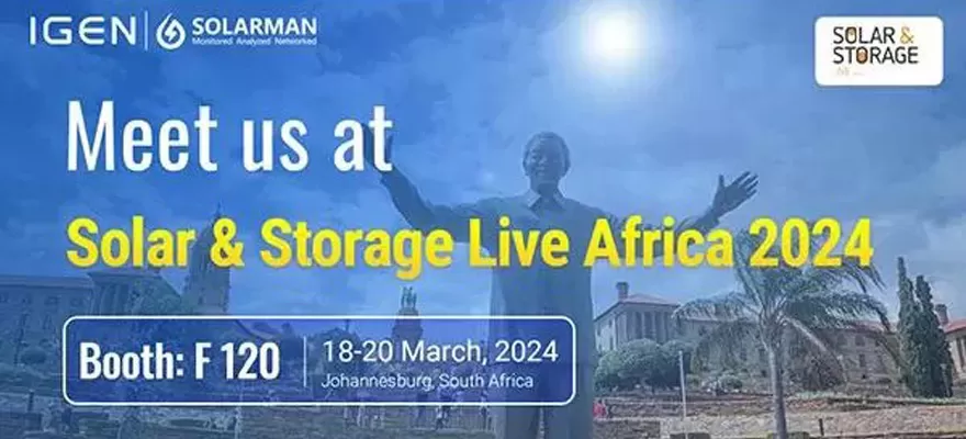 Conheça SOLARMAN na Solar & Storage Live Arfica 2024